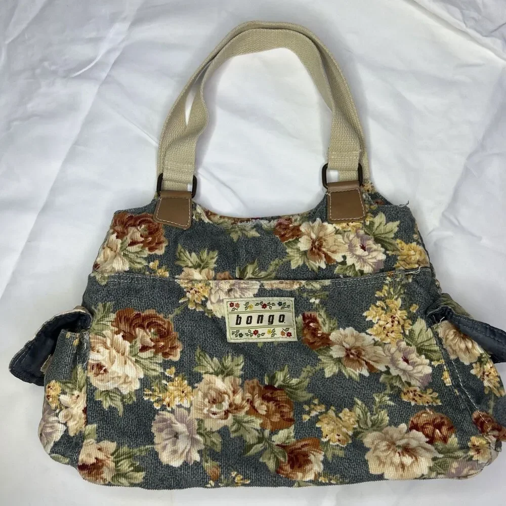 Vintage 90s Y2k Floral Purse Cottage Core Grunge Rose Pattern Soft Squishy Purse